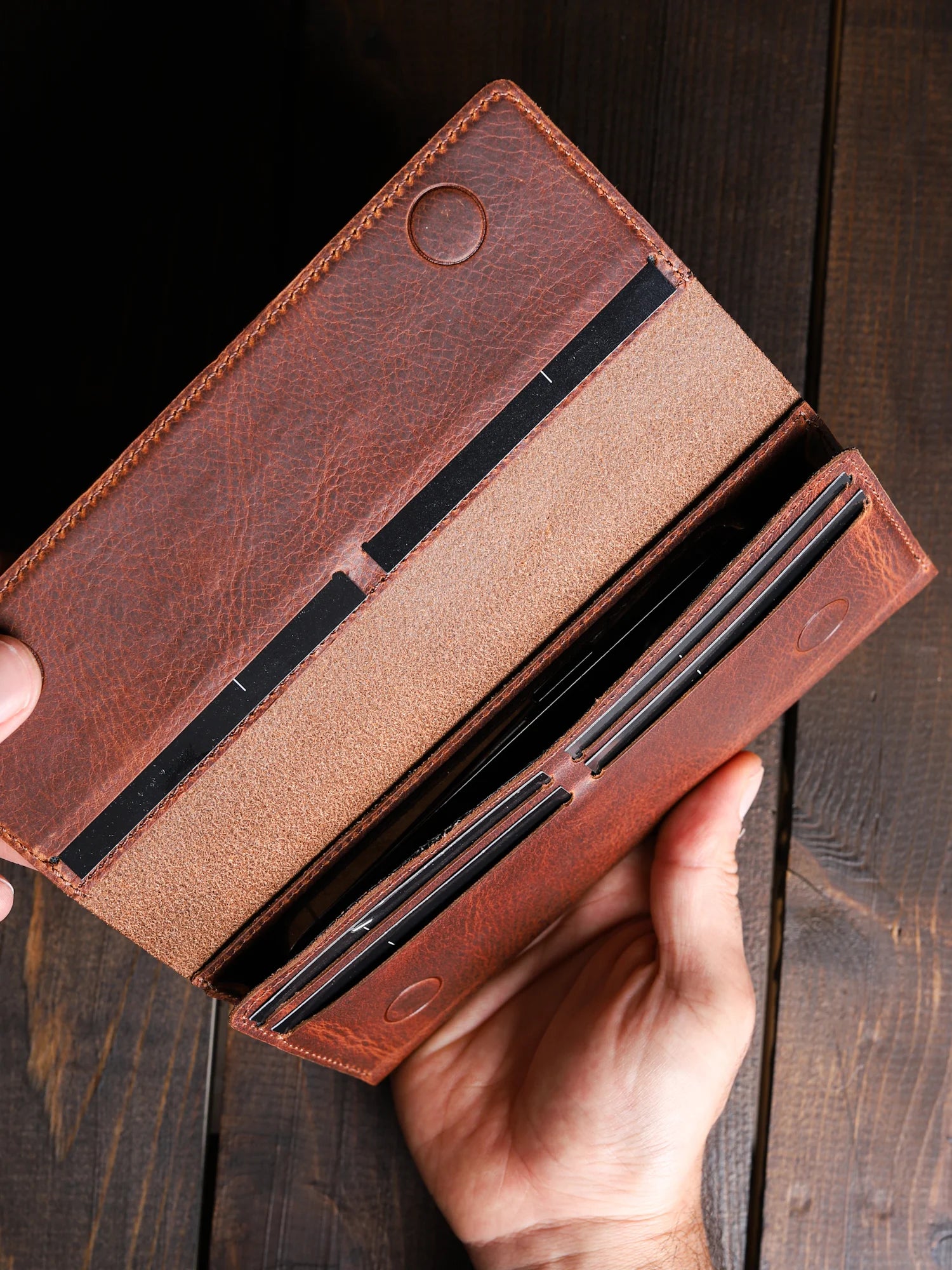 Machu Deri Telefon Cüzdanı