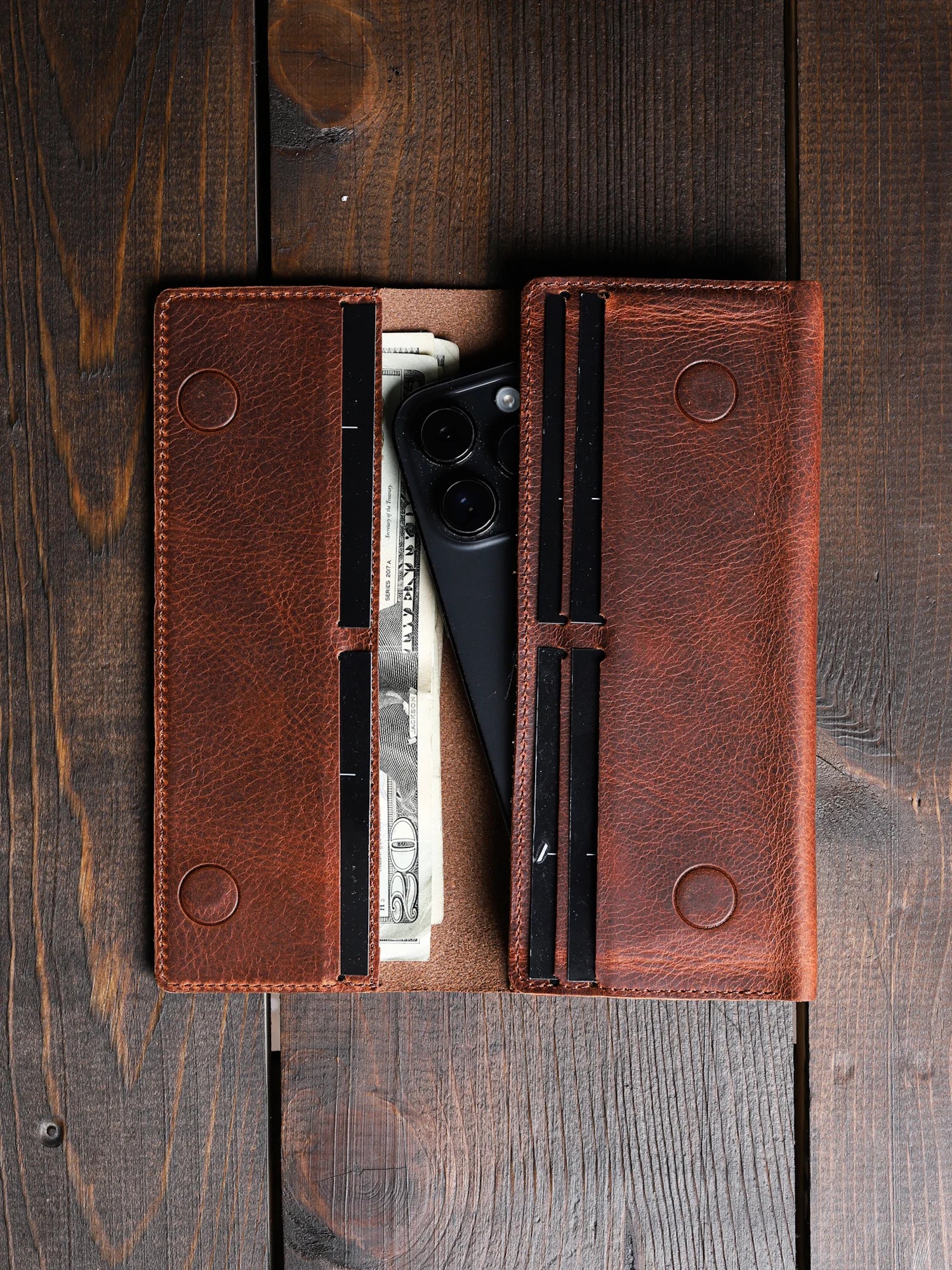 Machu Deri Telefon Cüzdanı