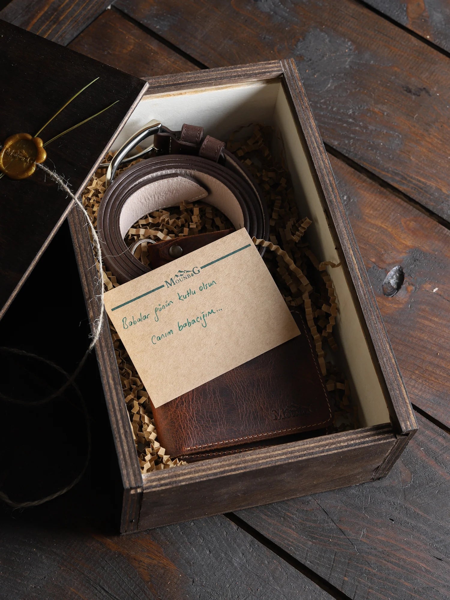 Deri Kemer & Klasik Cüzdan Seti