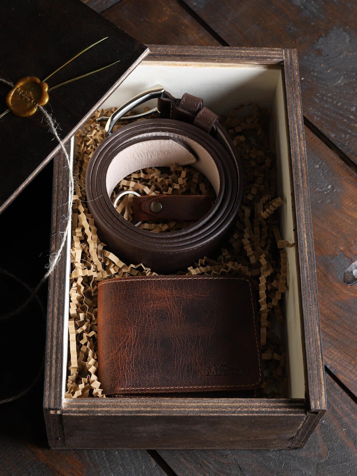 Deri Kemer & Olympos Klasik Cüzdan Seti