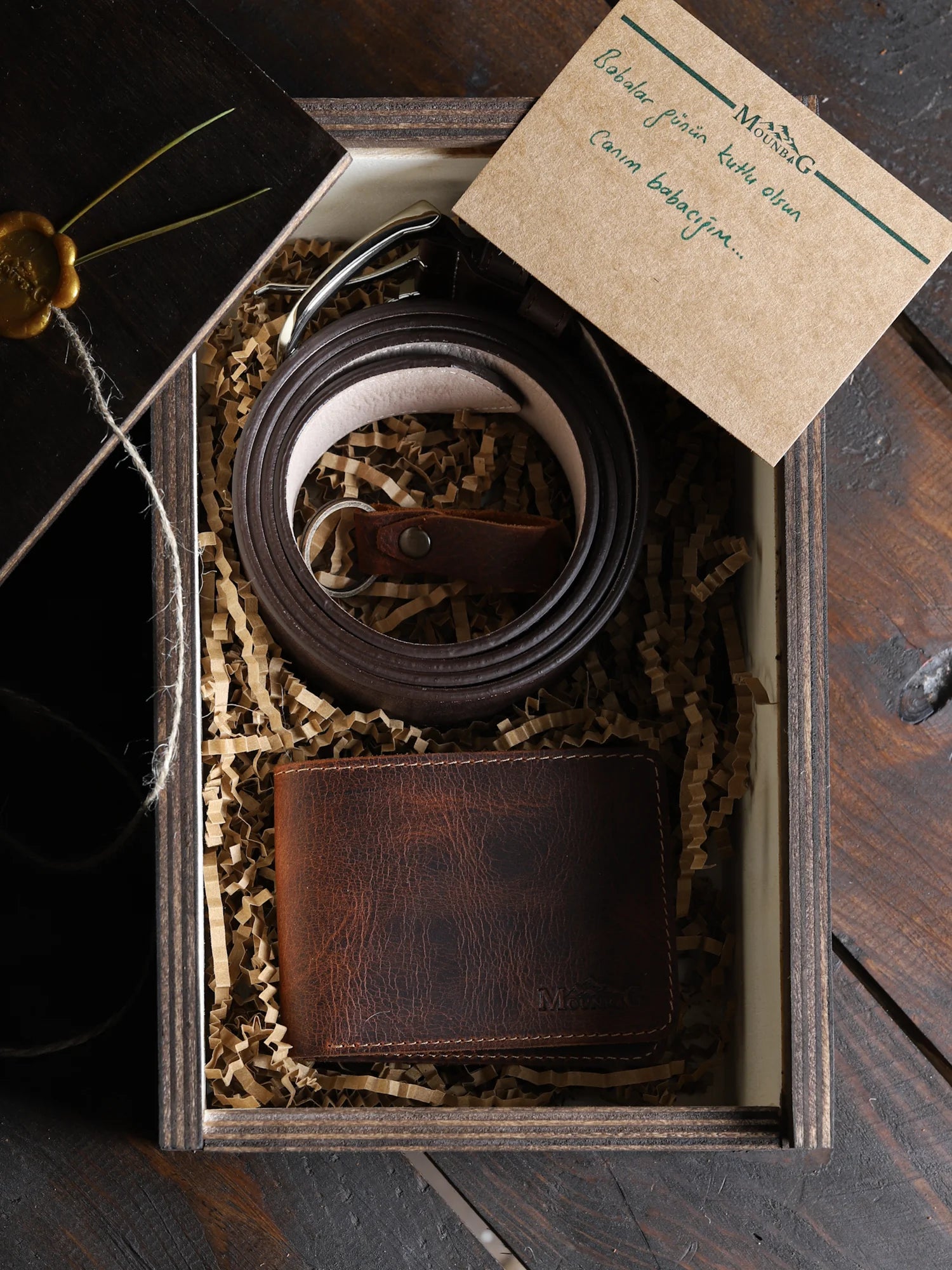 Deri Kemer & Klasik Cüzdan Seti