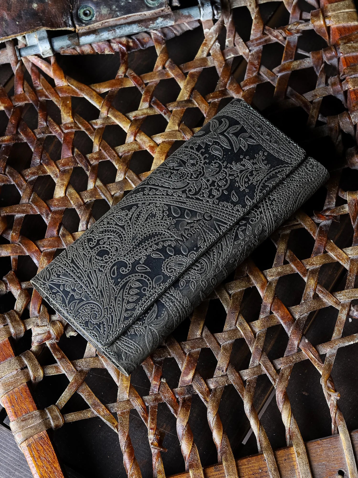 Machu Ethnique Deri Telefon Cüzdanı