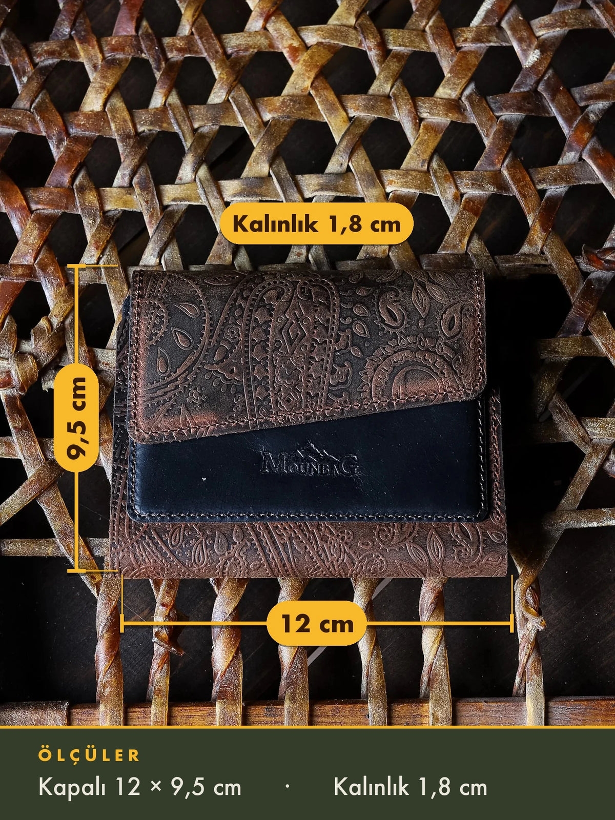 Midas Ethnique Deri Cuzdan Kapali Olcu 12 x 9,5 cm