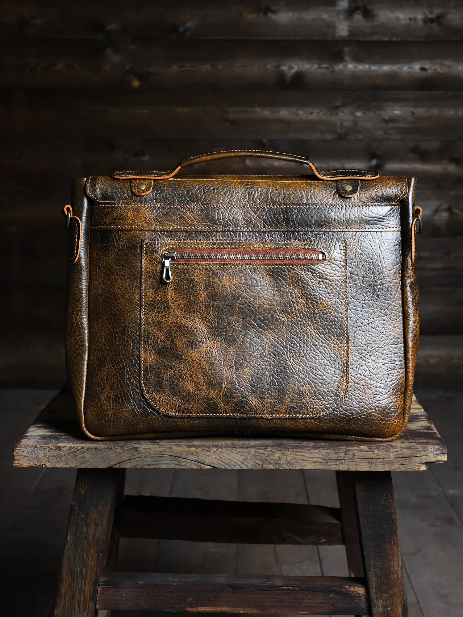 Pergamon Réserve Deri Postacı Çantası