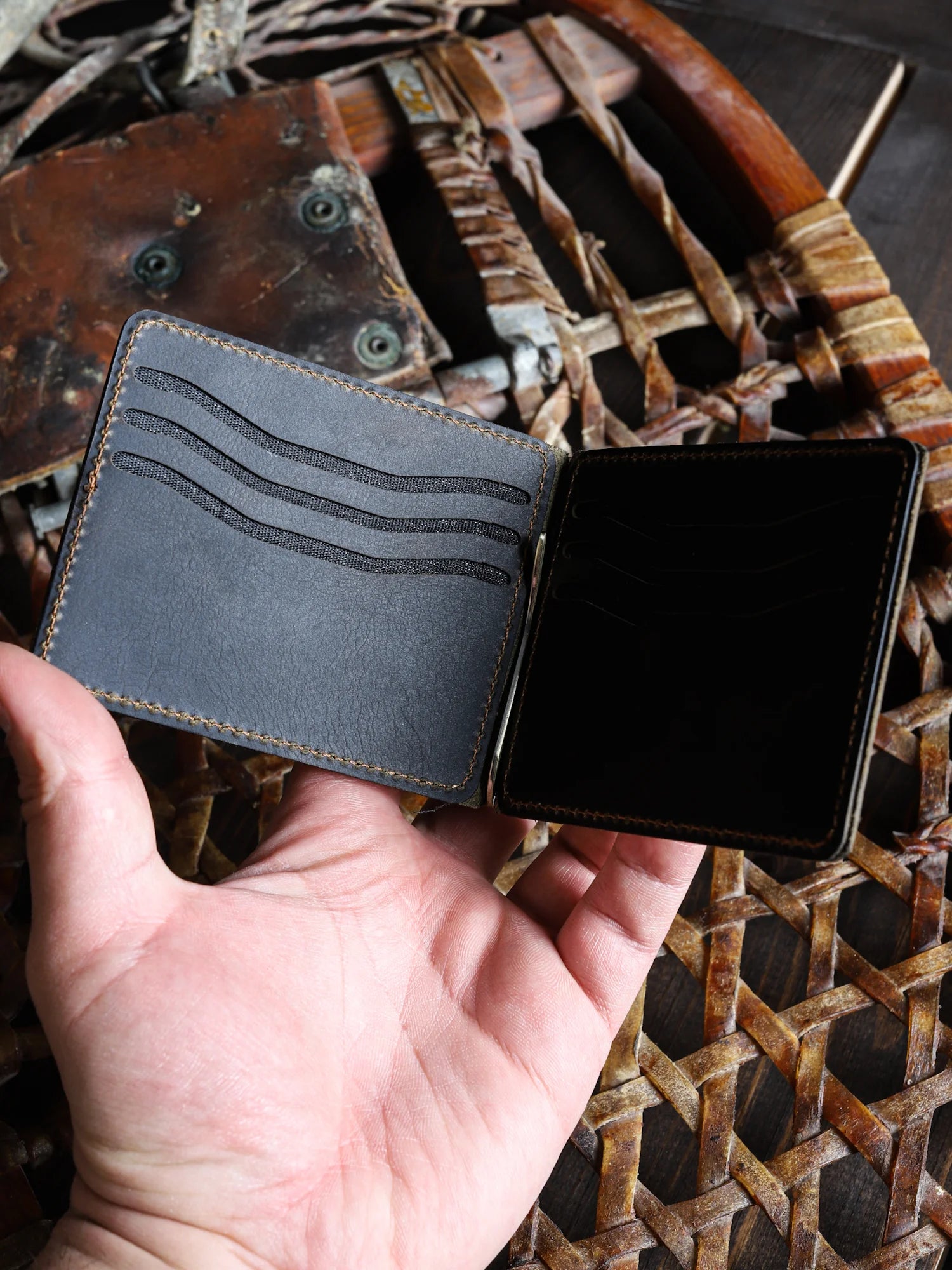 Priene Nakit Klipsli Deri Cüzdan