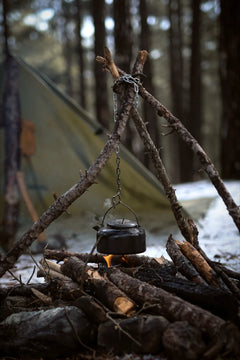 Bushcraft Metal Ateş Askısı