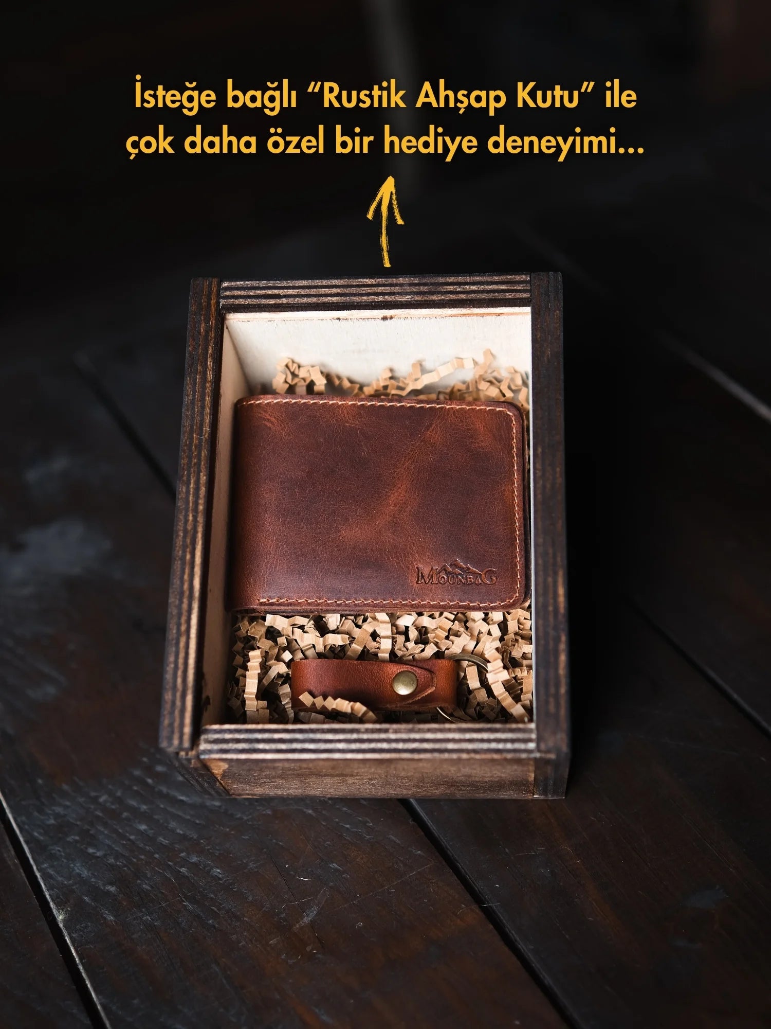 Rustik Ahşap Küçük Hediye Kutusu