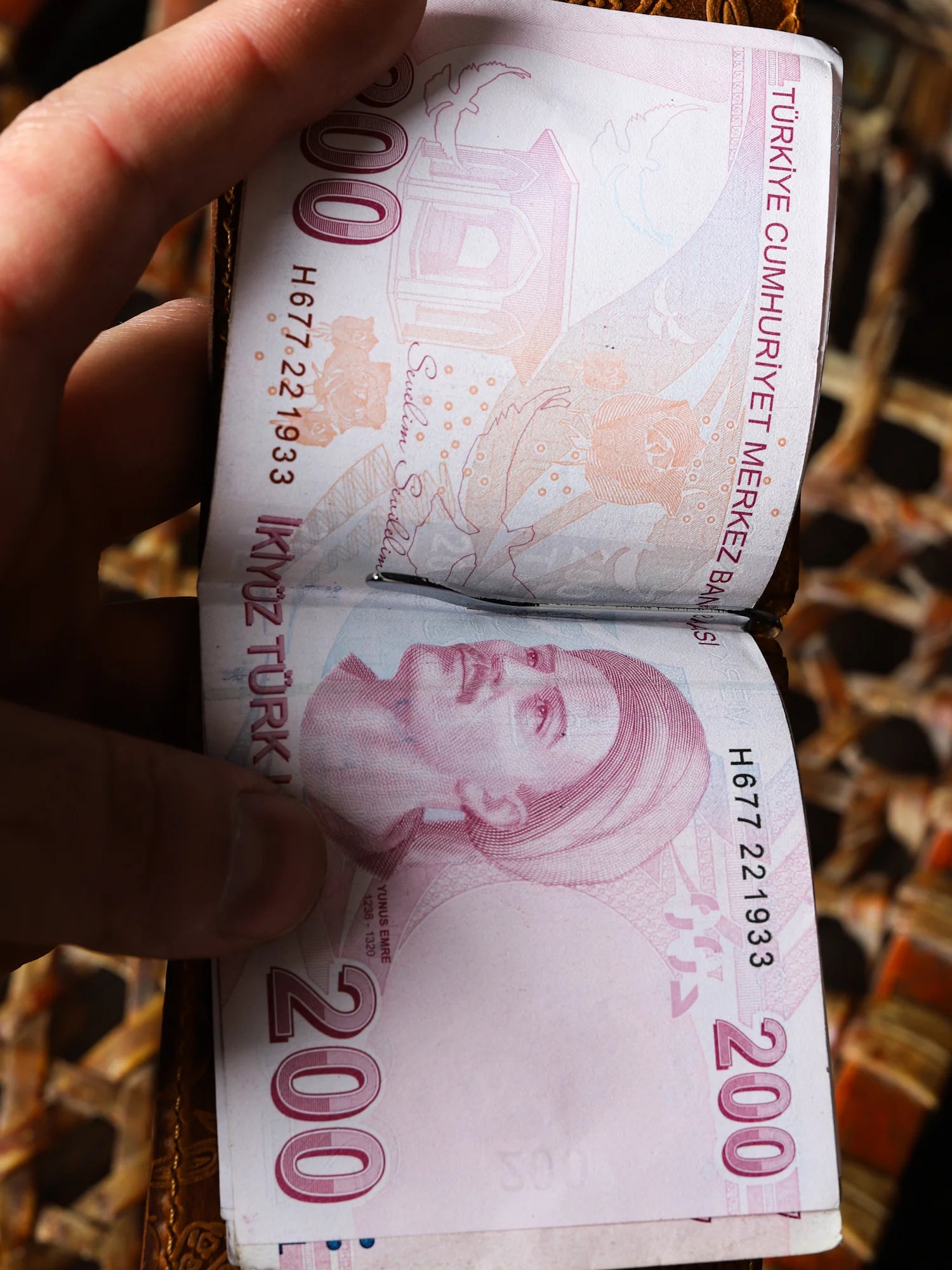 Kastabala Ethnique Çıtçıtlı Nakit Klipsli Deri Cüzdan