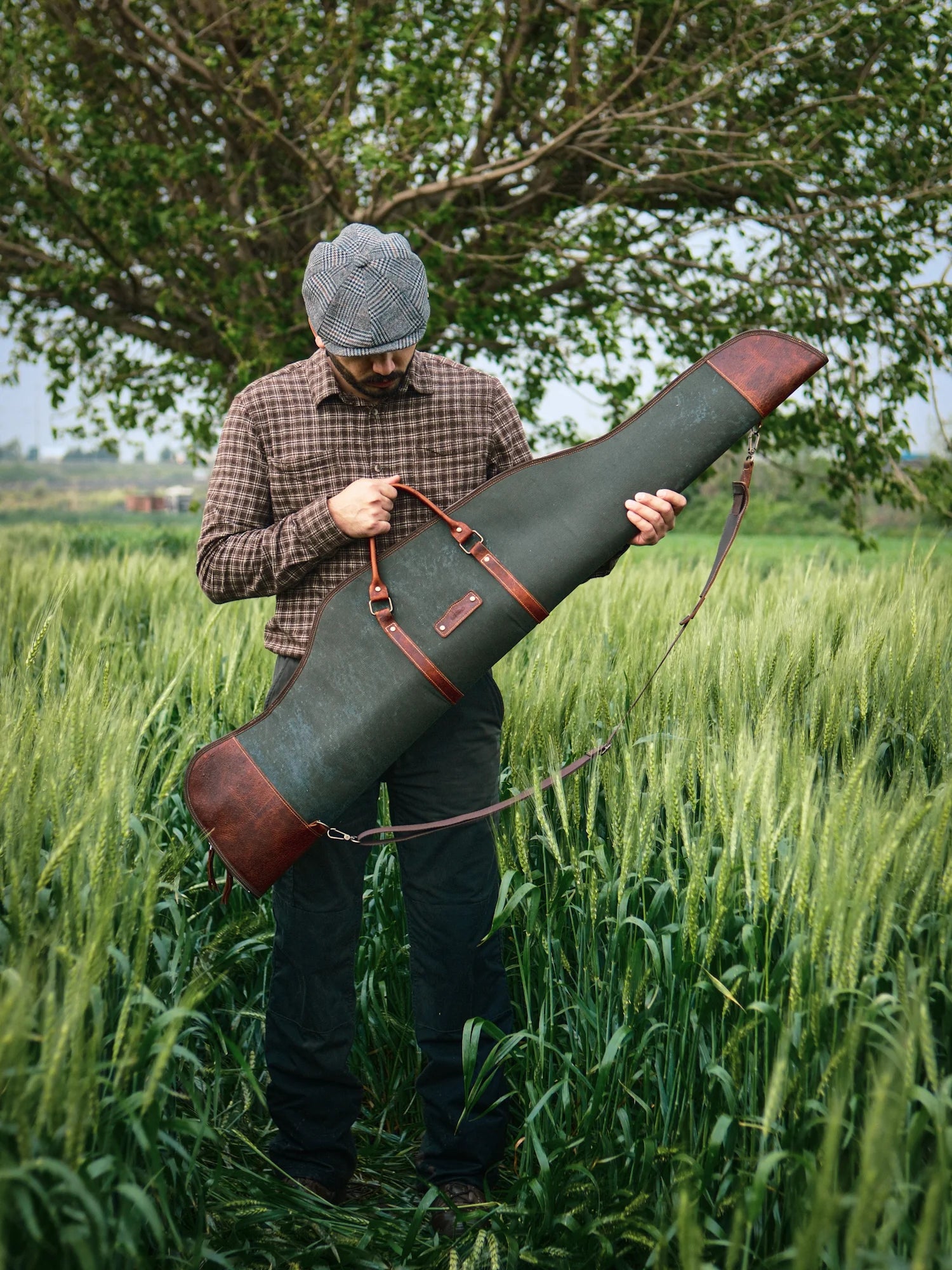 Şahbaz Deri / Kanvas Av Tüfeği Çantası (130cm)