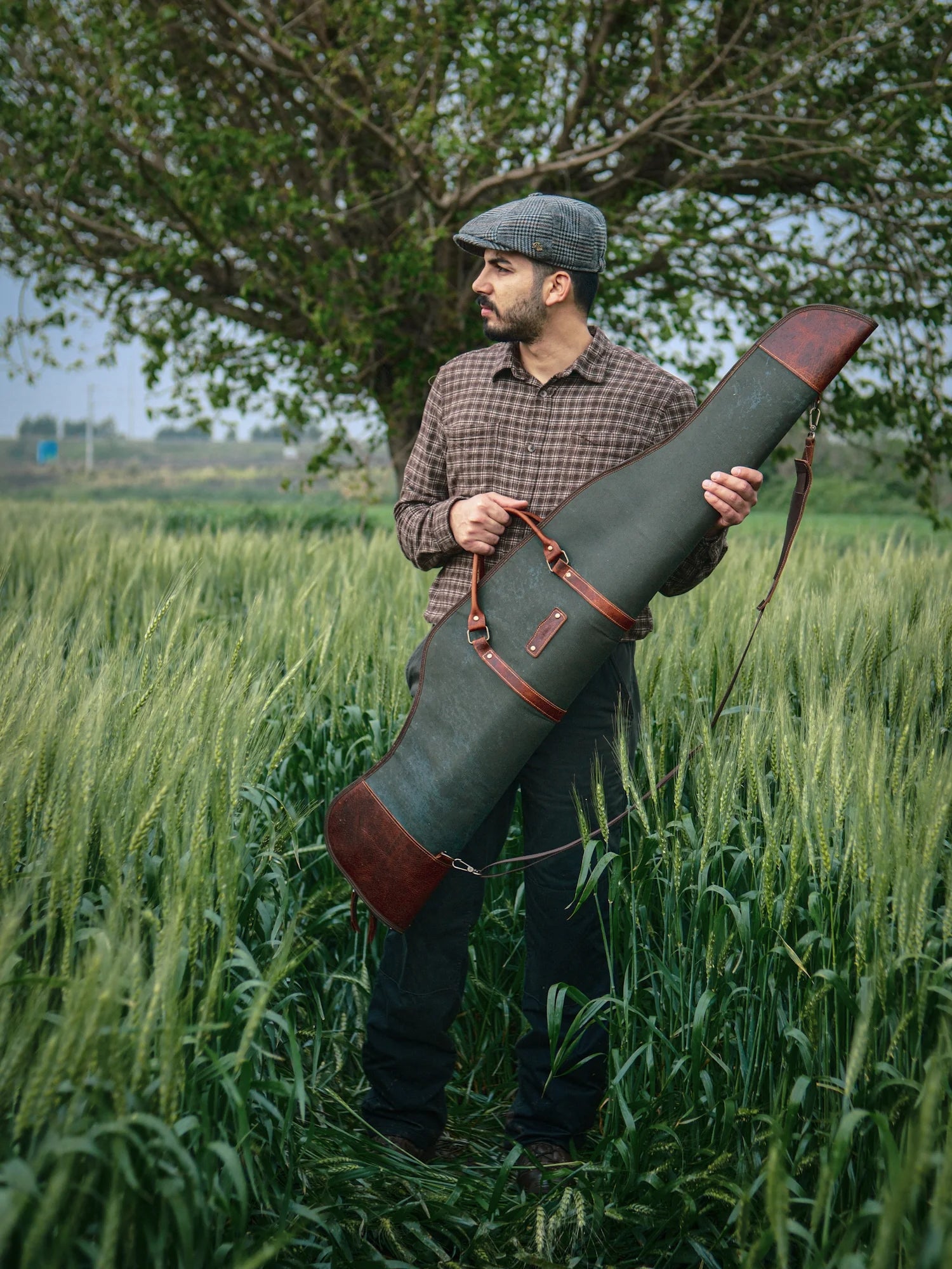 Şahbaz Deri / Kanvas Av Tüfeği Çantası (130cm)