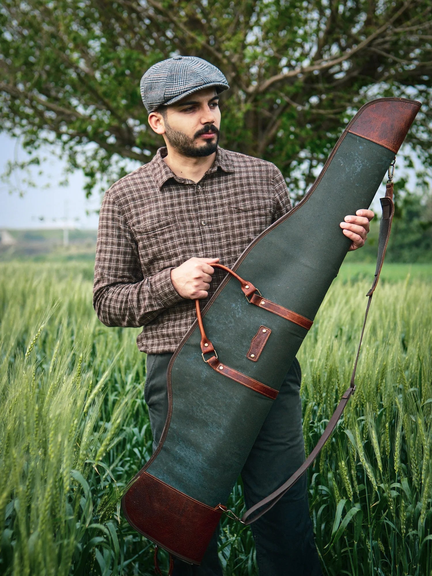 Şahbaz Deri / Kanvas Av Tüfeği Çantası (130cm)