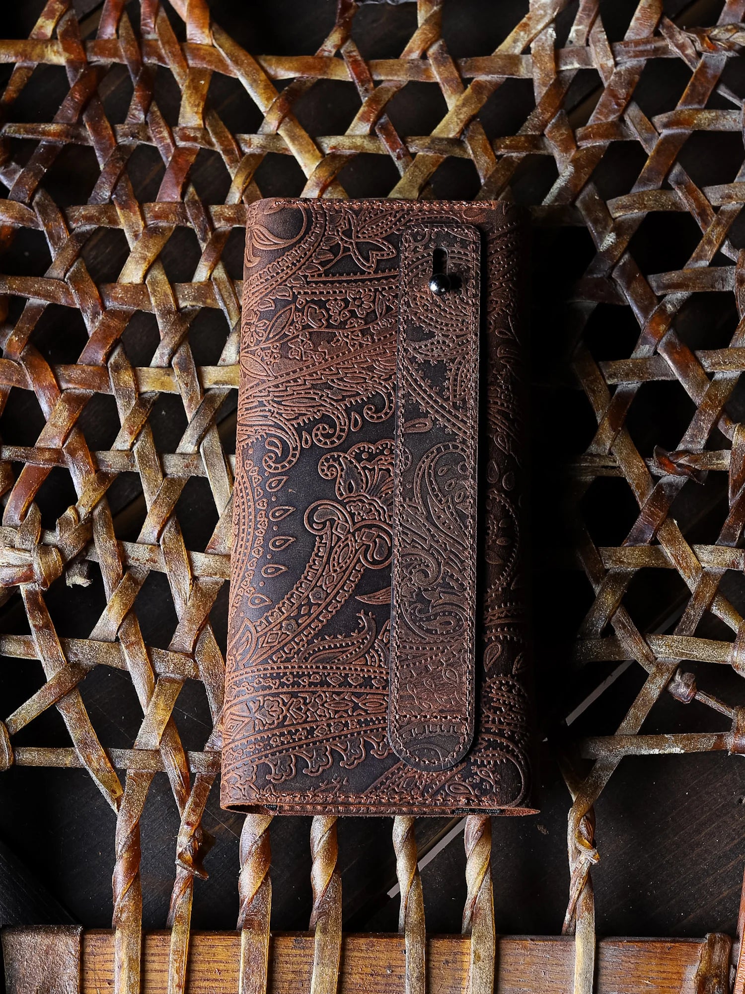 Machu Ethnique Deri Telefon Cüzdanı