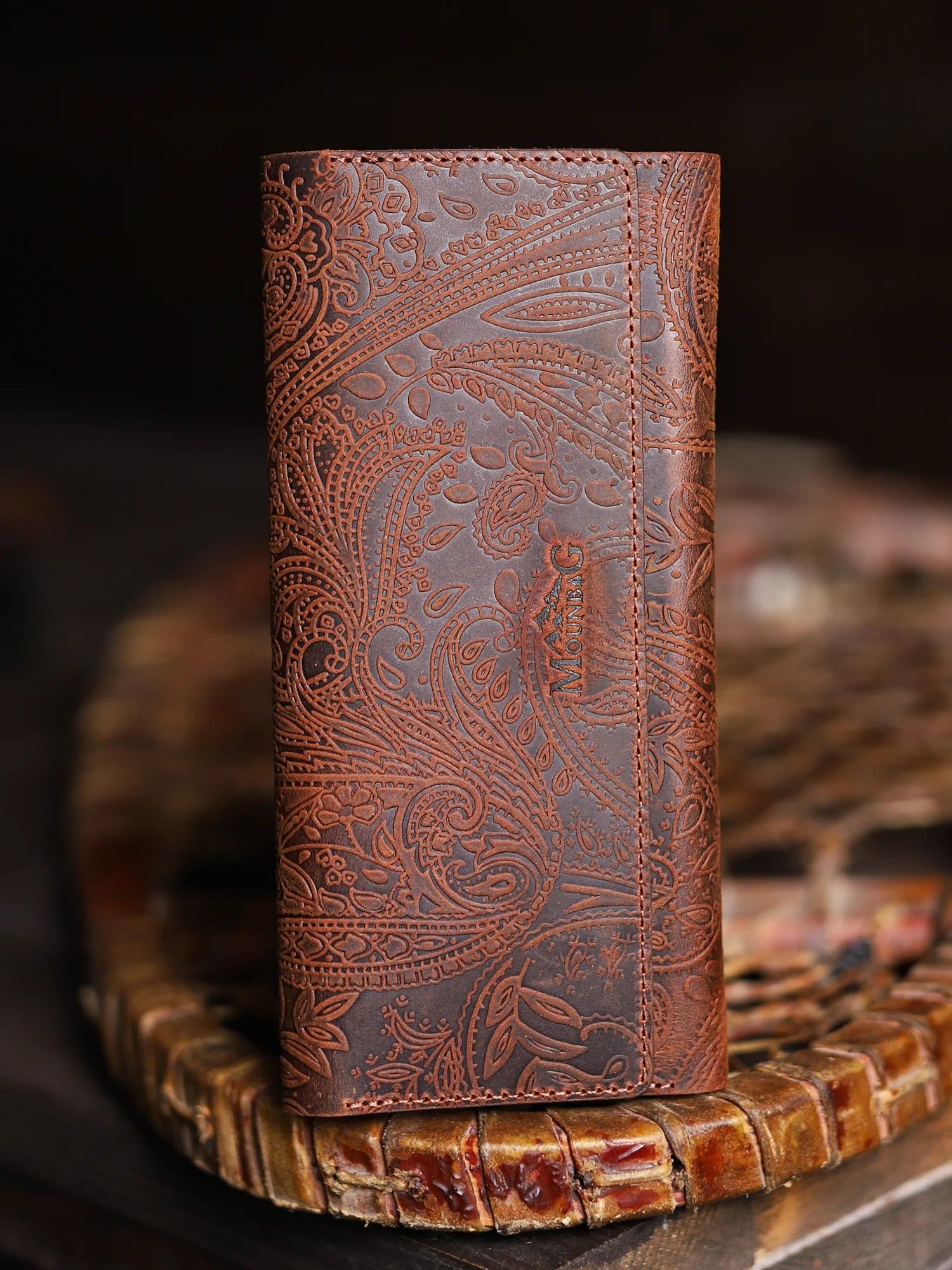 Machu Ethnique Deri Telefon Cüzdanı