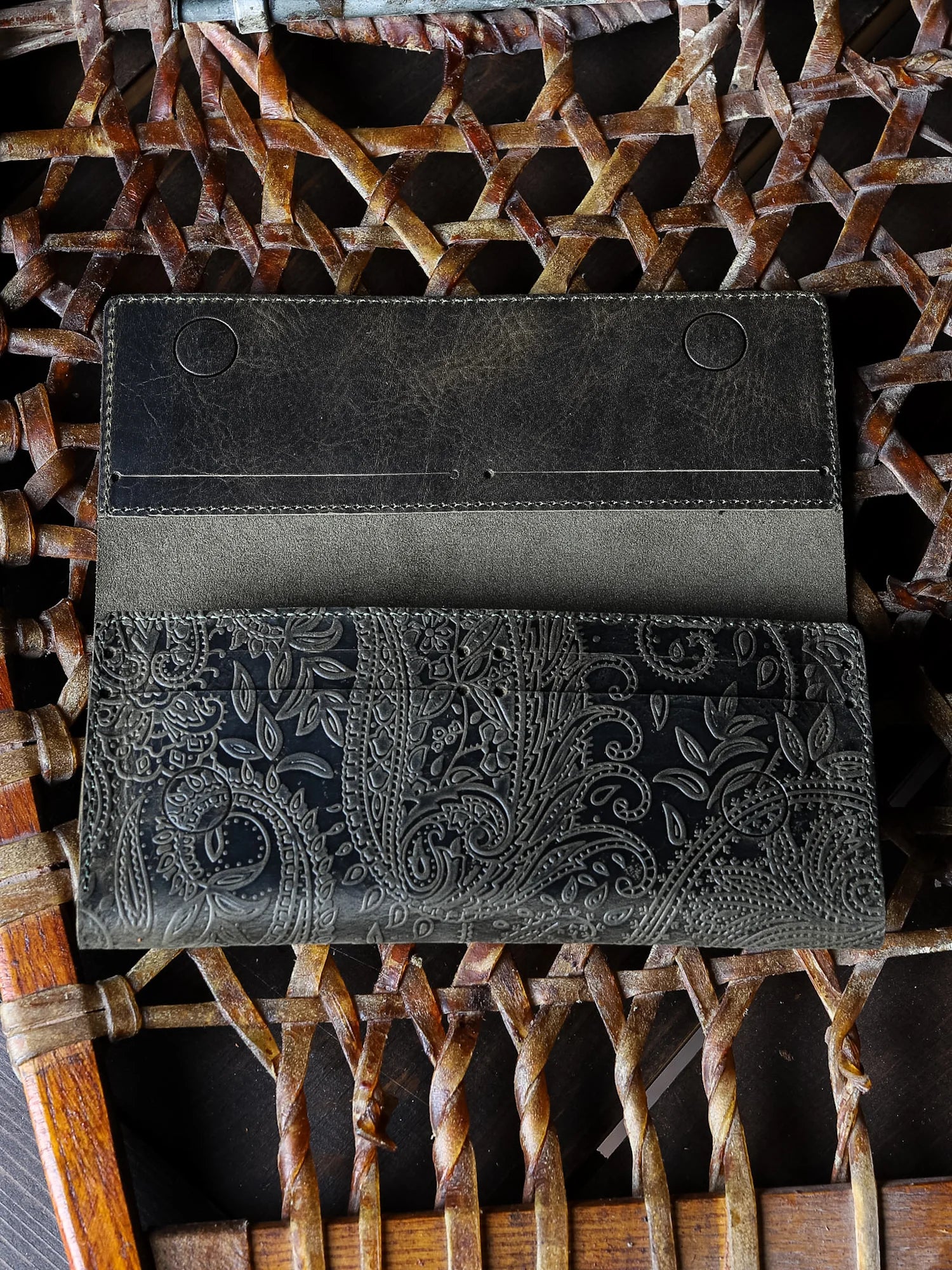 Machu Ethnique Deri Telefon Cüzdanı