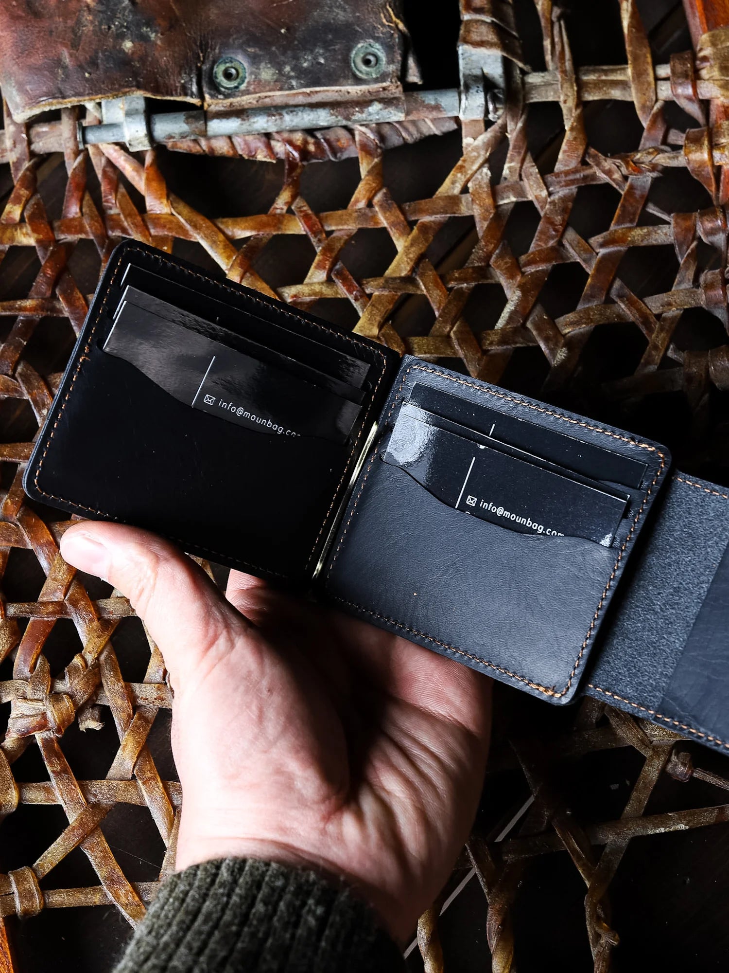 Magnesia Ethnique Nakit Klipsli Deri Cüzdan