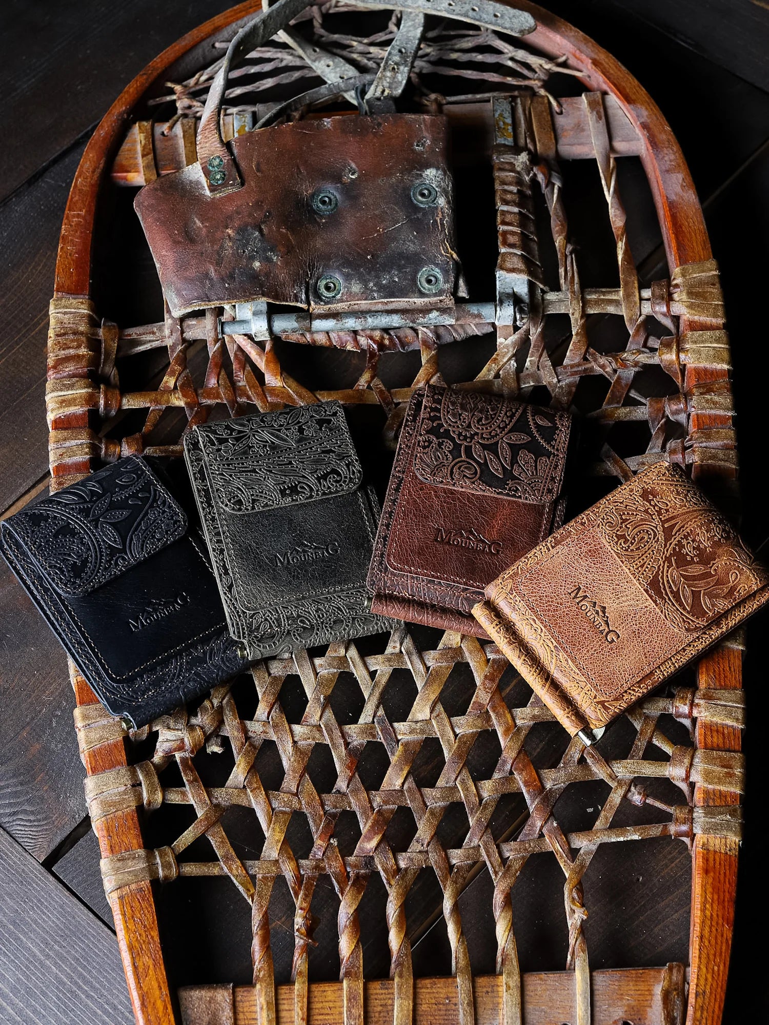 Magnesia Ethnique Nakit Klipsli Deri Cüzdan