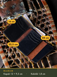 Midas Ethnique Deri Cuzdan Acik Olcu 24 x 16 cm