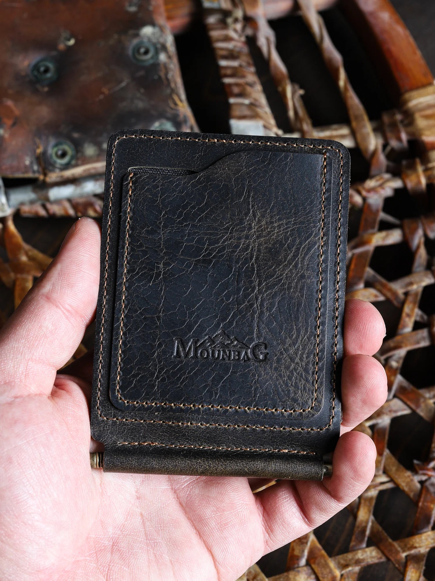 Priene Nakit Klipsli Deri Cüzdan