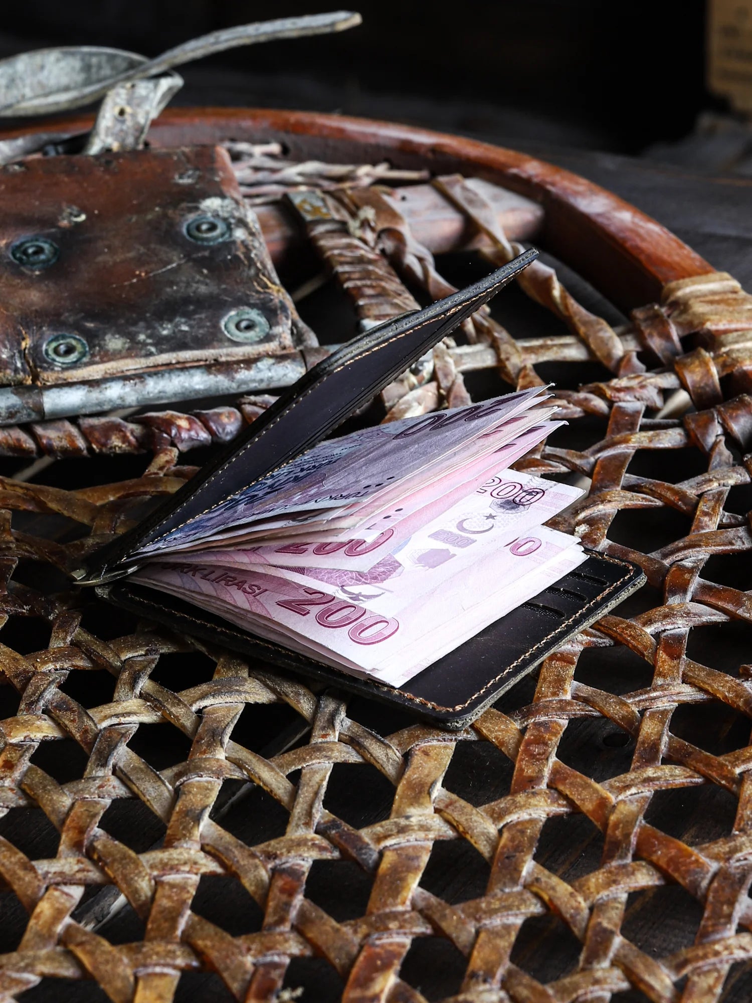 Priene Nakit Klipsli Deri Cüzdan