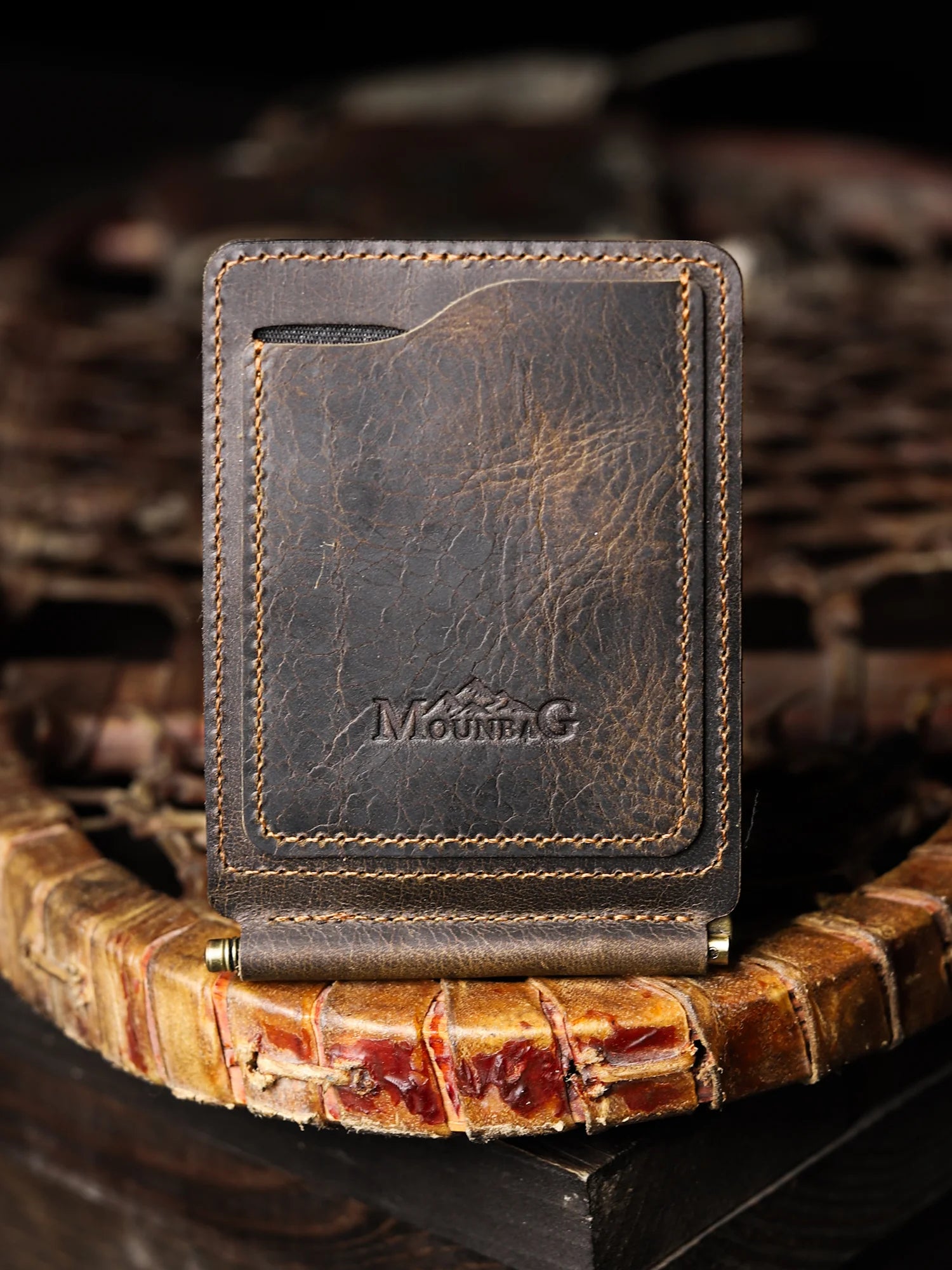 Priene Nakit Klipsli Deri Cüzdan