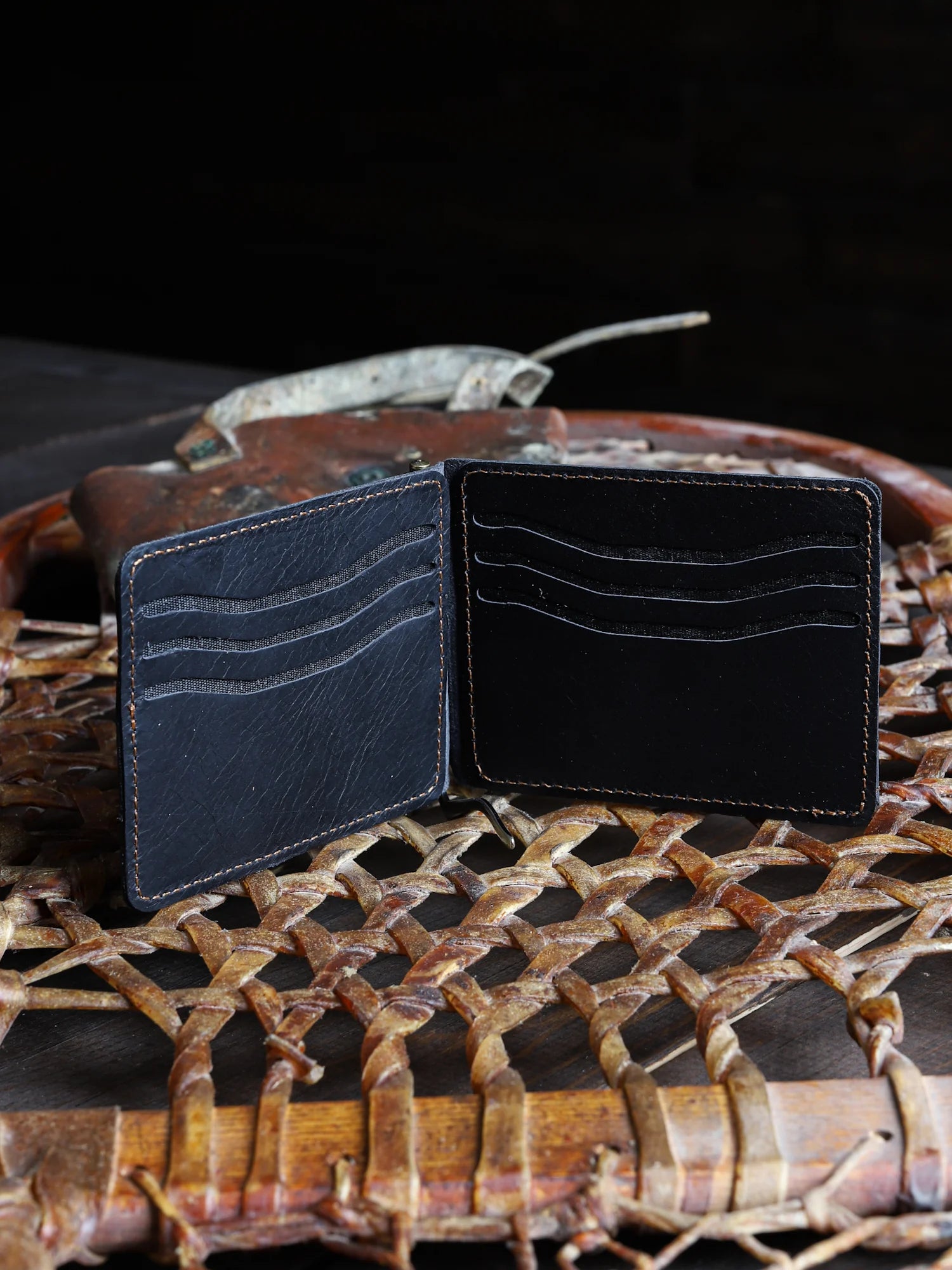 Priene Nakit Klipsli Deri Cüzdan